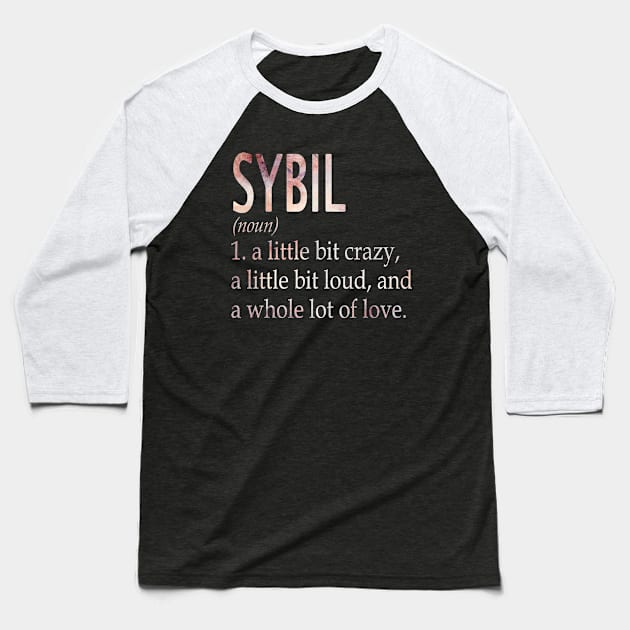 Sybil Girl Name Definition Baseball T-Shirt by ThanhNga